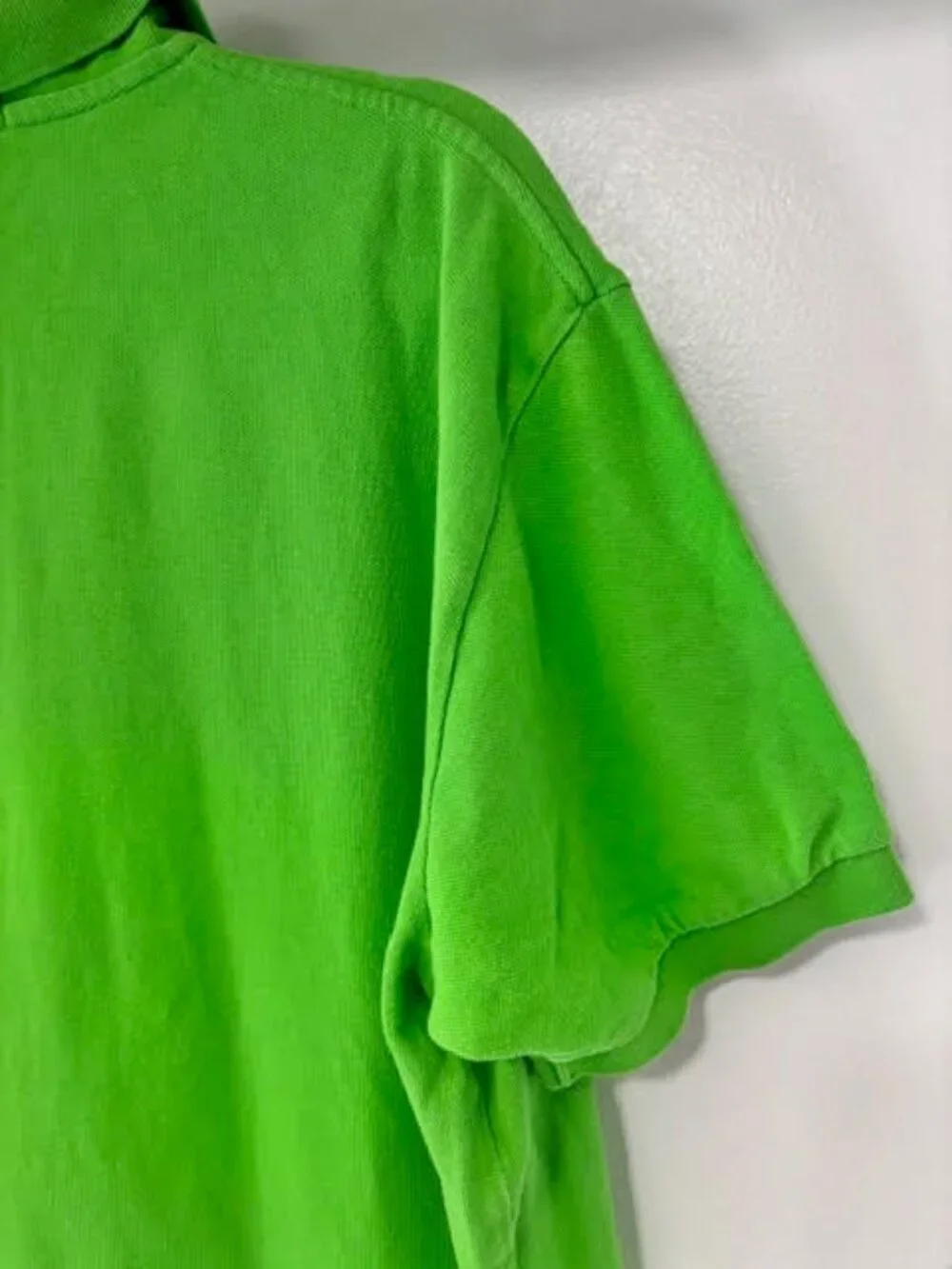 Polo Ralph Lauren Men’s XL Green Pique Polo Shirt Pink Pony Logo Short Sleeve